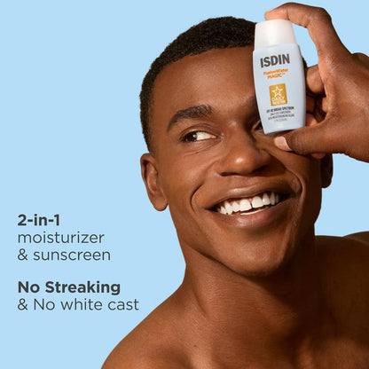 Fusion Water MAGIC SPF 40, Lightweight Sunscreen For Face with Hyaluronic Acid and Vitamin E, Ideal for Daily Use, Dermatologist Recommended, Fast Absorbing and Non-Comedogenic